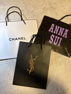 CHANEL YSL ANNA SUI ショップ袋 ショッパー3枚まとめ売り