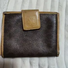 CELINEブラウンレザー 二つ折り財布
