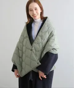 【SLOBE IENA】キルティングマフラー（カーキ）