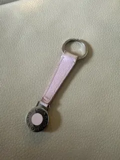 BVLGARI ピンク レザー キーホルダー