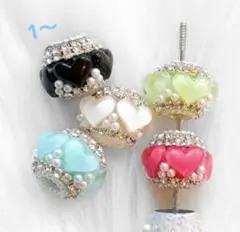 カスタムボールペン対応ビーズ　ファンシーハートビーズ