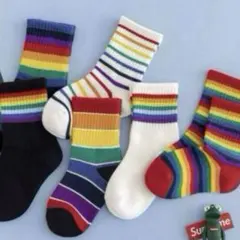 ENDO SOCKS 虹デザインのシンプルに可愛い子供靴下