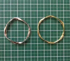 シルバー・ゴールド ツイストリングパーツ 各4個セット