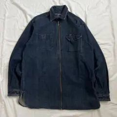 希少　珍品✨　ポロスポーツ　ジップアップ　デニム シャツジャケット　ブルゾン　L