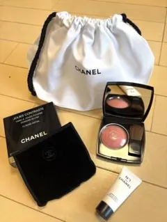 シャネル ジュ コントゥラスト 72 ローズ イニシアル　ポーチクリームサンプル