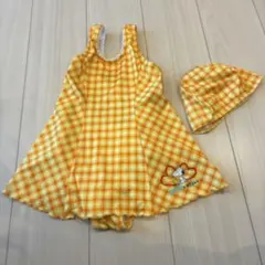 スヌーピー ワンピース水着&帽子セット