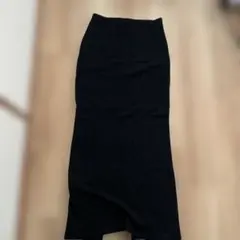 SHEIN リブロングタイトスカート ブラック XS＠まとめ買い歓迎のサムネイル