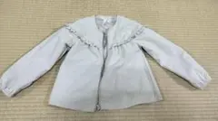 Samansa Mos2 グレー フリル ジャケット L