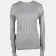 YONFA コットンカシミヤリブニット　グレー