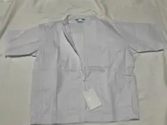 食品 衛生 作業着 半袖 ブルゾン 男女兼用 通気性 超薄 上 ホワイト M