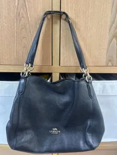 Coach 黒 レザー ショルダーバッグ