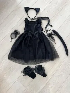ハロウィン 黒猫 コスチューム