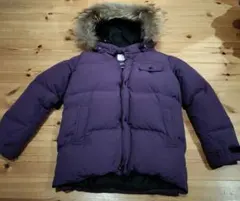 【AIGLE】キッズ ダウンコート 130cm 紫 ファー付き