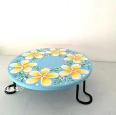 プルメリア小物収納ケース　トールペイント トレイ 雑貨フラワー台 小物収納ケース トールペイント - メルカリ