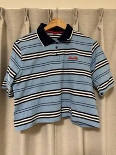 DOUBLE STANDARD CLOTHING 半袖ストライプ ポロシャツのサムネイル