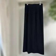 ジーユー ブラックロングスカート