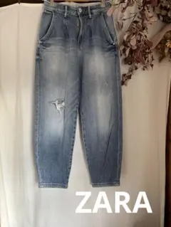 ZARA マムフィットデニム ハイウエスト テーパード EUR34