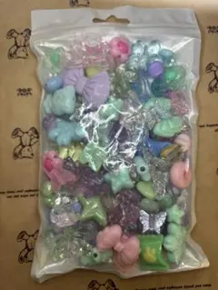 デコパーツ ビーズ まとめ売り 大量 カラフル ハンドメイド資材