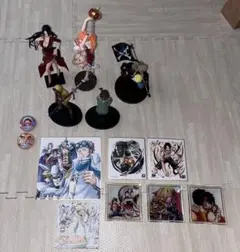 ワンピース フィギュアまとめうり5体 色紙＋ガラスプレート＋キャンバスボード