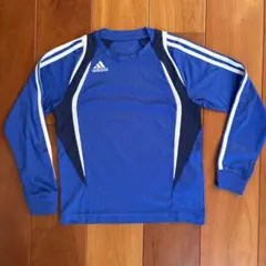 adidas キッズ 長袖プラクティスシャツ ブルー130