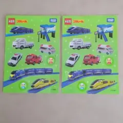 トミカ　プラレール　シール　非売品　２枚のサムネイル