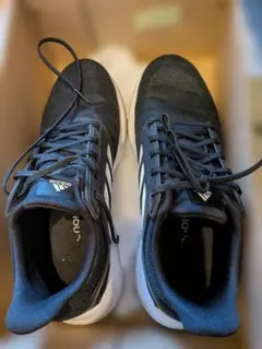 26.5cm adidas ランニングシューズ ブラック