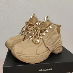 NO NAME ベージュ ハイカットスニーカー、美品