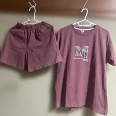 モーブ色 Tシャツとショートパンツセットのサムネイル