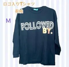 レディース　長袖　黒　Tシャツ Ｍ　ロゴプリント　普通