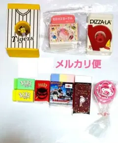 消しゴムセット　ピザーラ　モロッコヨーグルト　ポッキー　なめ猫… ９点