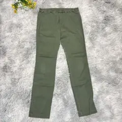 シュカ　グローバルワーク　イージーパンツ　【L】　カーキグリーン　カジュアル