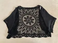 《送料無料》ショール ボレロ 結婚式 卒業式 お呼ばれ フォーマル 黒 レース