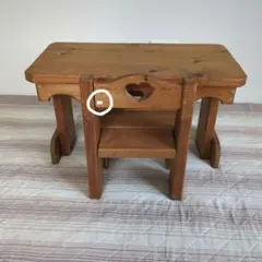 希少】アンファン Enfant カントリー家具 スツール ベンチ ハート