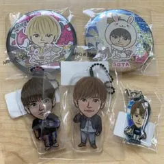 中島颯太缶バッジ　クリアチャーム　日本製クリーナーセット