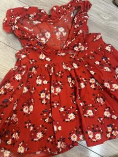 花柄ノースリーブワンピース　moujonjon