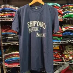 USA古着 SHIPYARD ビール 企業 ワーク プリント Tシャツのサムネイル