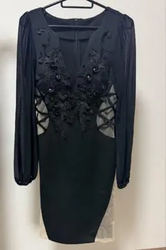 Tika フラワー刺繍タイトドレス キャバドレス