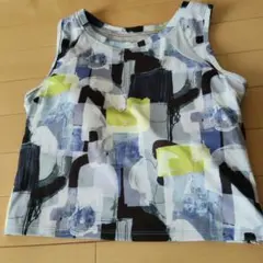 SUKALA　ミックスプリントブラタンクトップ ブルーミックス