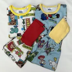 新品 トイストーリー キルト ベビーパジャマ 長袖 90 肌側綿 セット 秋冬
