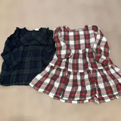 H&M チェック　ワンピース