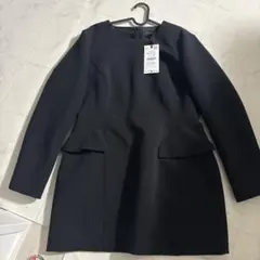 黒いひざ丈ワンピース XL