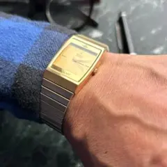 80s Vintage Seiko 無印 レクタン タンク ツートン梨地文字盤 - メルカリ