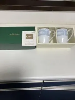 Nortake/ノリタケ　マグカップ　ペア　レースウッドゴールド