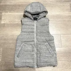 レディース ダウンベスト グレー フード付き Mサイズ