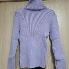 早い者勝ち！新品未使用タグ付き！パープルタートルネックM～L