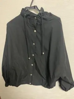 オーバーサイズ ブラック ジャケット フード付き