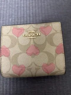 COACH ハート柄 二つ折り財布