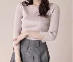 JILL by JILLSTUART スパンコールリブニット