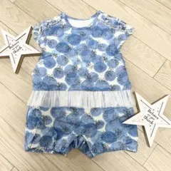 アプレ✩apres les cours可愛い水彩ドット柄ロンパース 80cm