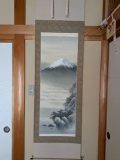 真作】河北浩 油絵 多摩川（御岳）F10号 昭和54年作 山岳画の大家 示現